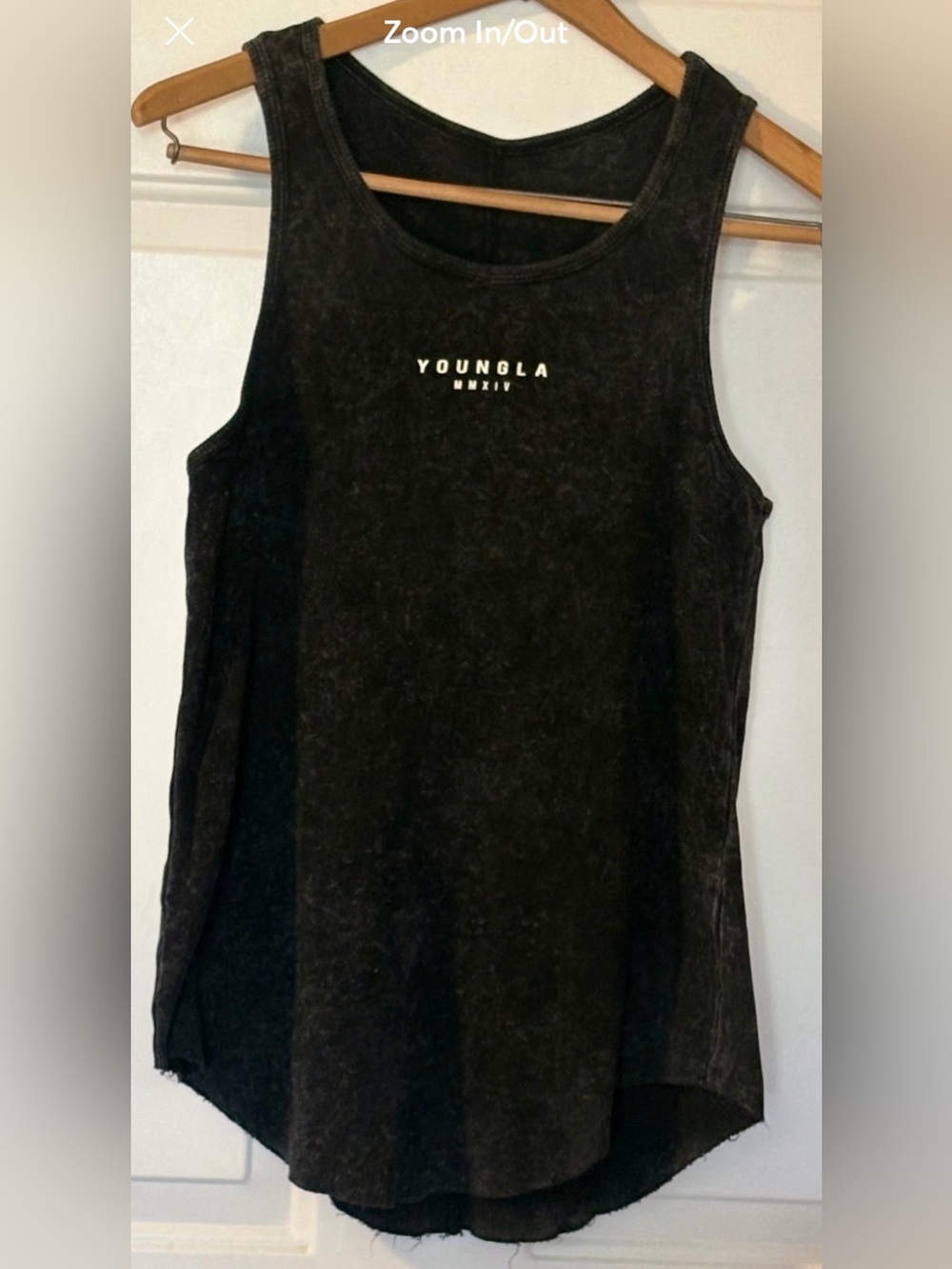 YOUNGLA MMXIV Black Mineral Wash Tank Top Muscle Shirt Men’s Medium